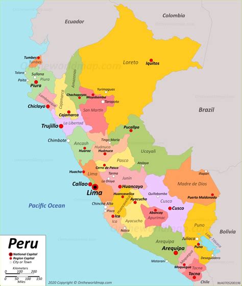 what's the capital of peru|peru map with cities.